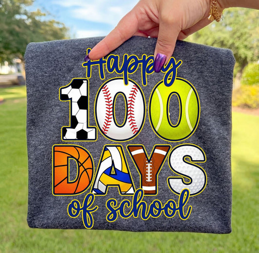 SPORTS HAPPY 100 DAYS OF SCHOOL - DTF TRANSFER