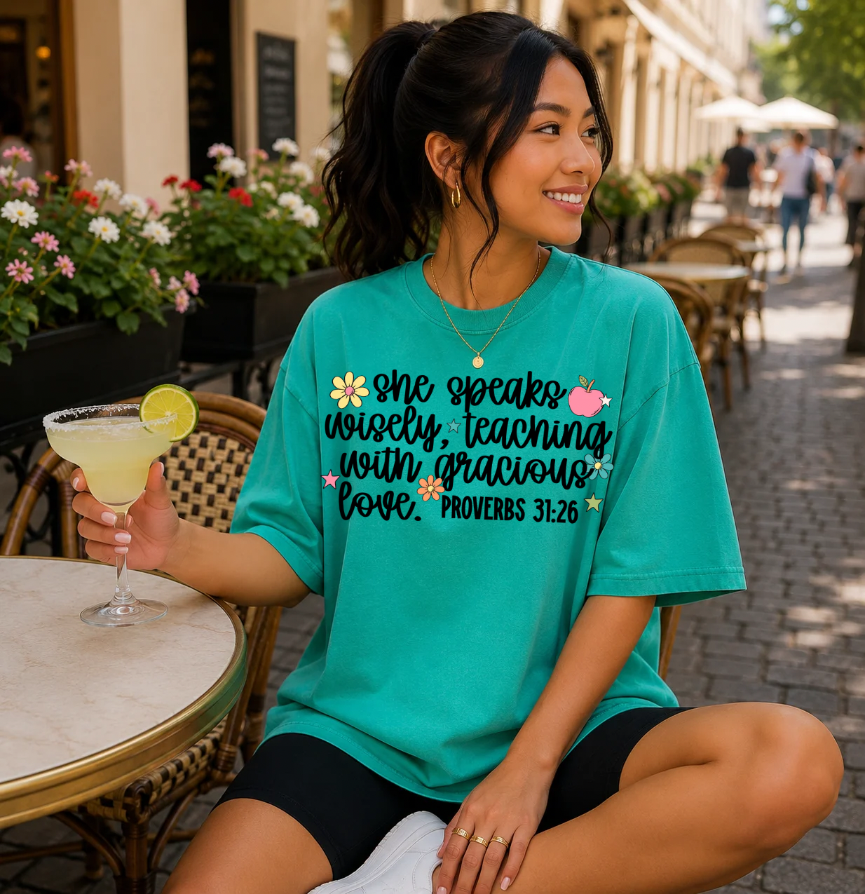 SHE SPEAKS WISELY BLACK - DTF TRANSFER