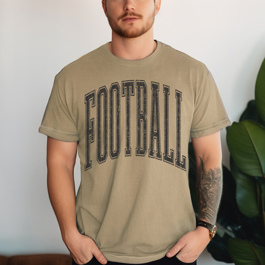 FOOTBALL GREY GRUNGE - DTF TRANSFER