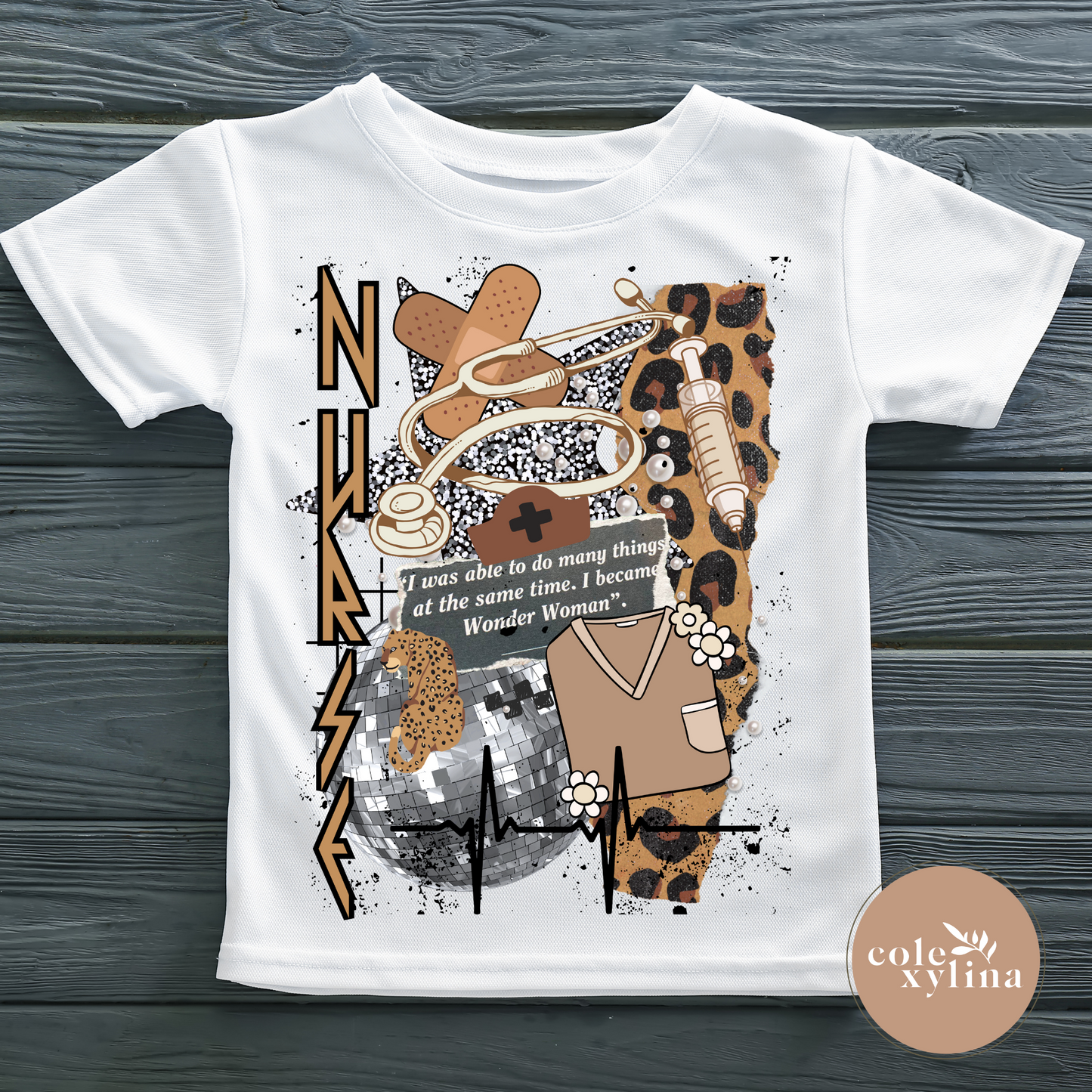 CHEETAH BLING NURSE - DTF TRANSFER
