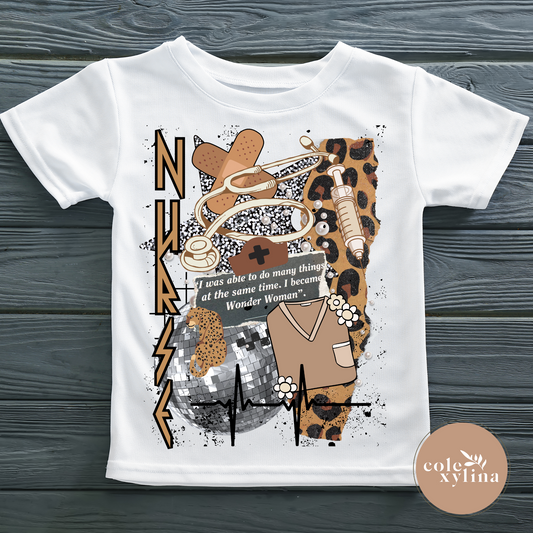 CHEETAH BLING NURSE - DTF TRANSFER