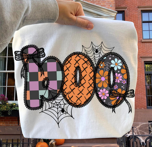 LACE TRIM BOO - DTF TRANSFER