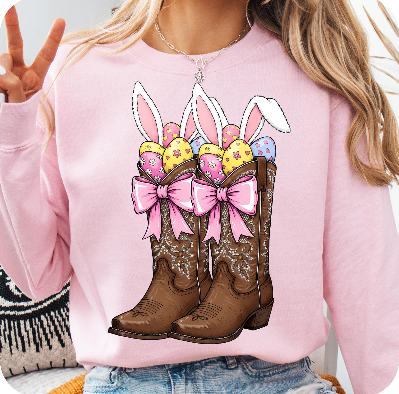 EASTER COWBOY BOOTS A1 - DTF TRANSFER