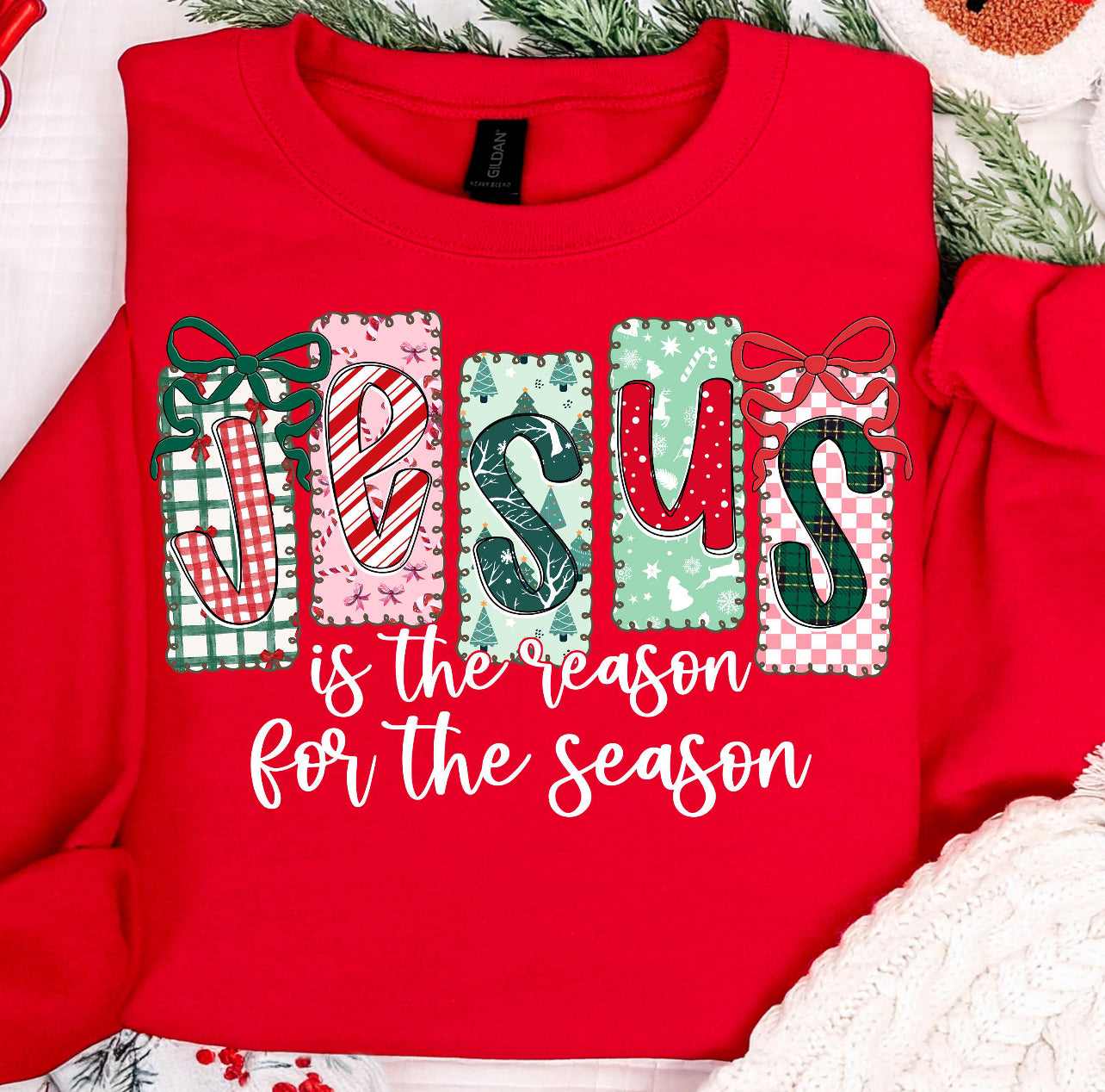 CHRISTMAS JESUS IS THE REASON FOR THE SEASON (3 OPTIONS) - DTF TRANSFER