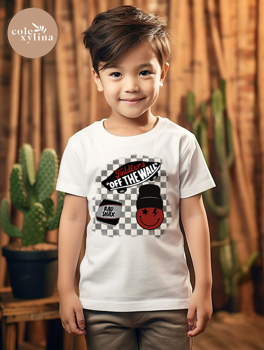 CHECKERED TODDLERS OFF THE WALL - DTF TRANSFER