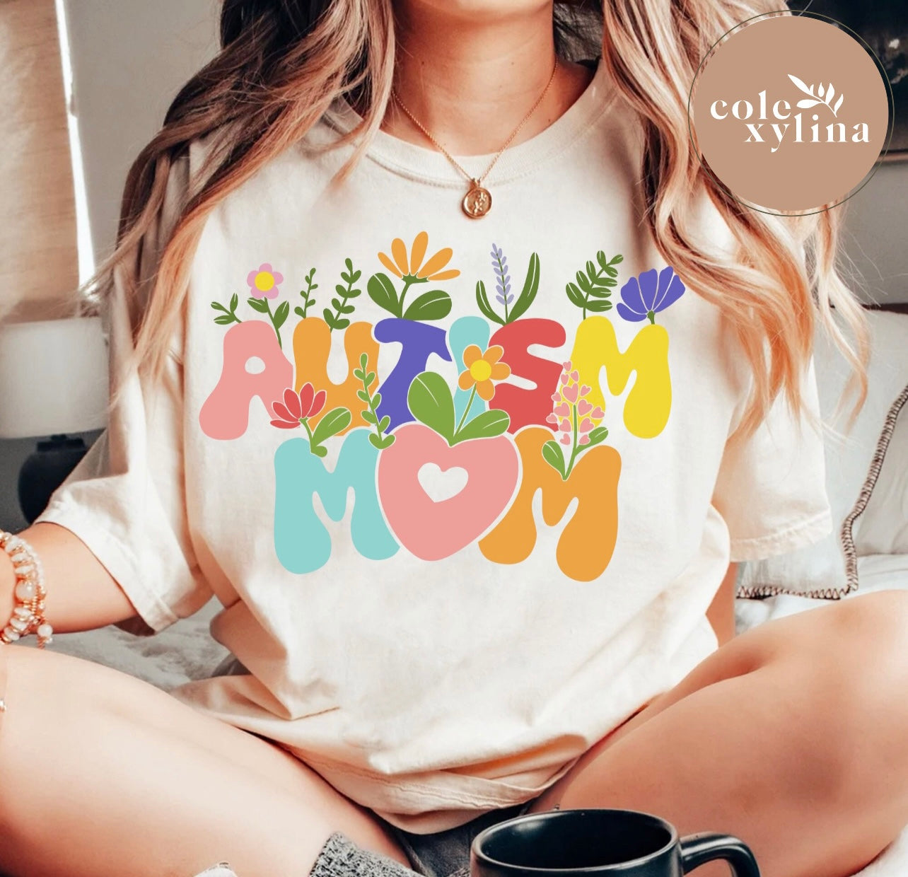 AUTISM FLORAL MOM - DTF TRANSFER