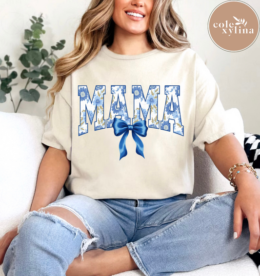 FAUX BLUE LACE MAMA - DTF TRANSFER