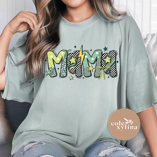 GREEN RETRO STARS MAMA - DTF TRANSFER