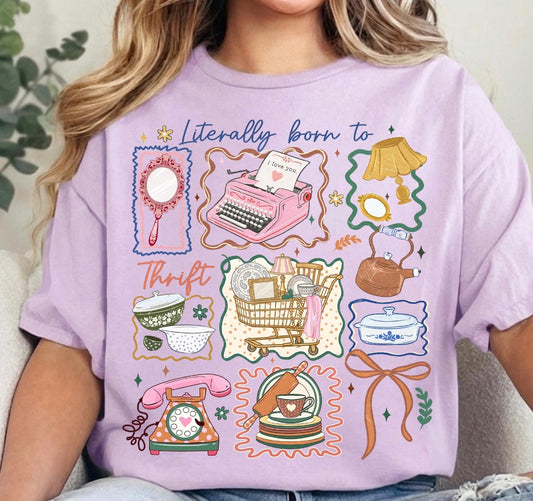 LITERALLY BORN TO THRIFT DOODLES - DTF TRANSFER