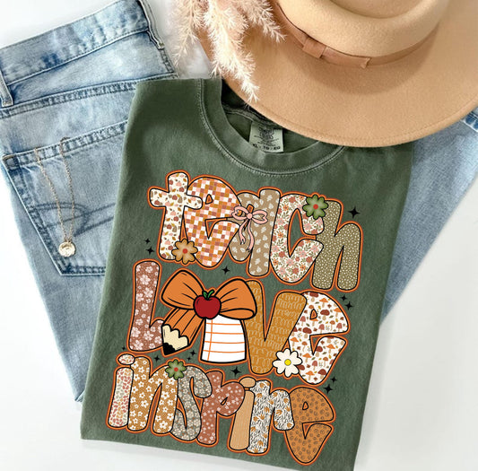 AUTUMN TEACH LOVE INSPIRE - DTF TRANSFER