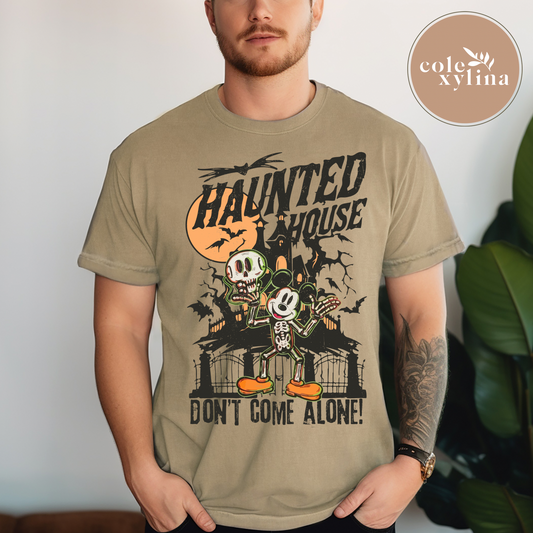 VINTAGE MOUSE HAUNTED HOUSE - DTF TRANSFER