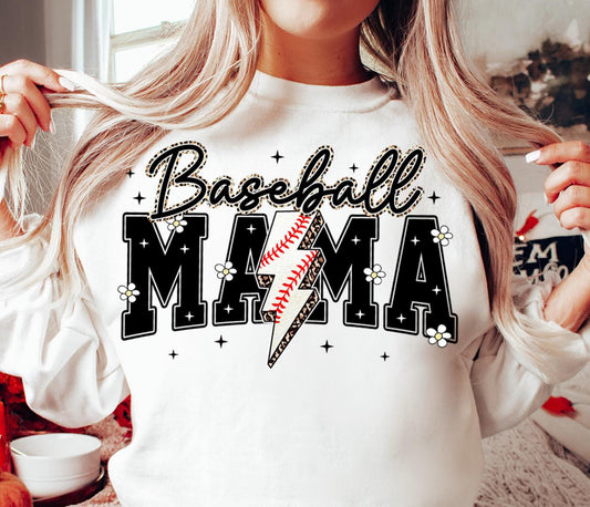 DAISY BASEBALL MAMA BOLT - DTF TRANSFER