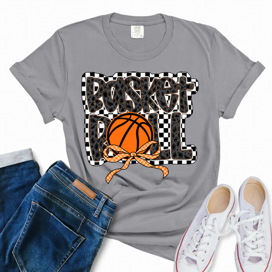 CHECKERED CHEETAH BASKETBALL - DTF TRANSFER