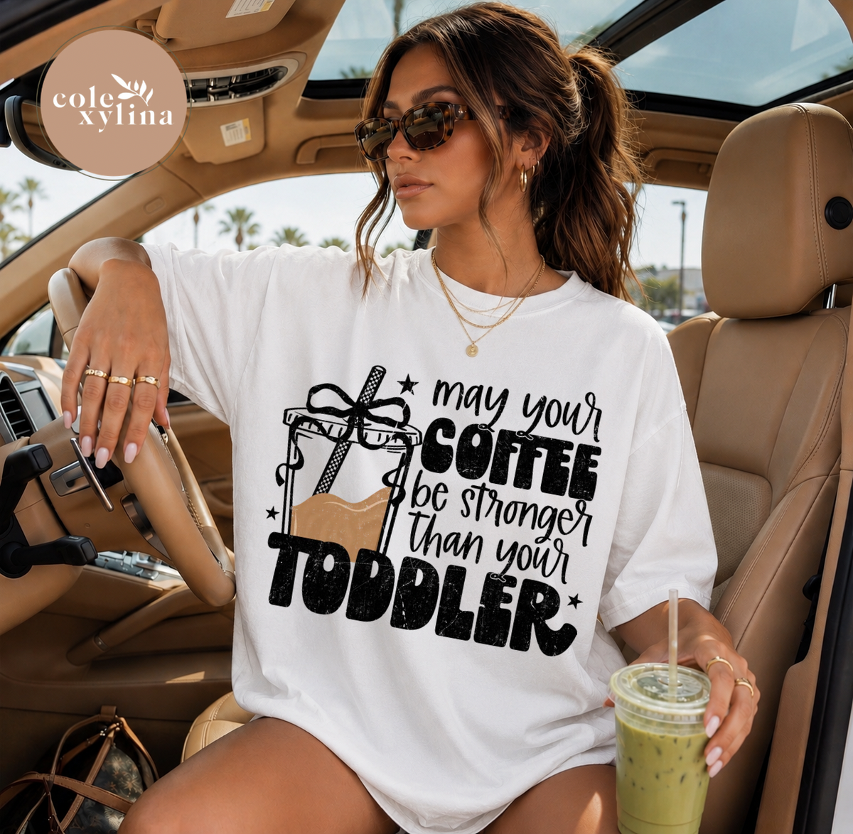 MAY YOUR COFFEE BE STRONGER THAN YOUR TODDLER - DTF TRANSFER