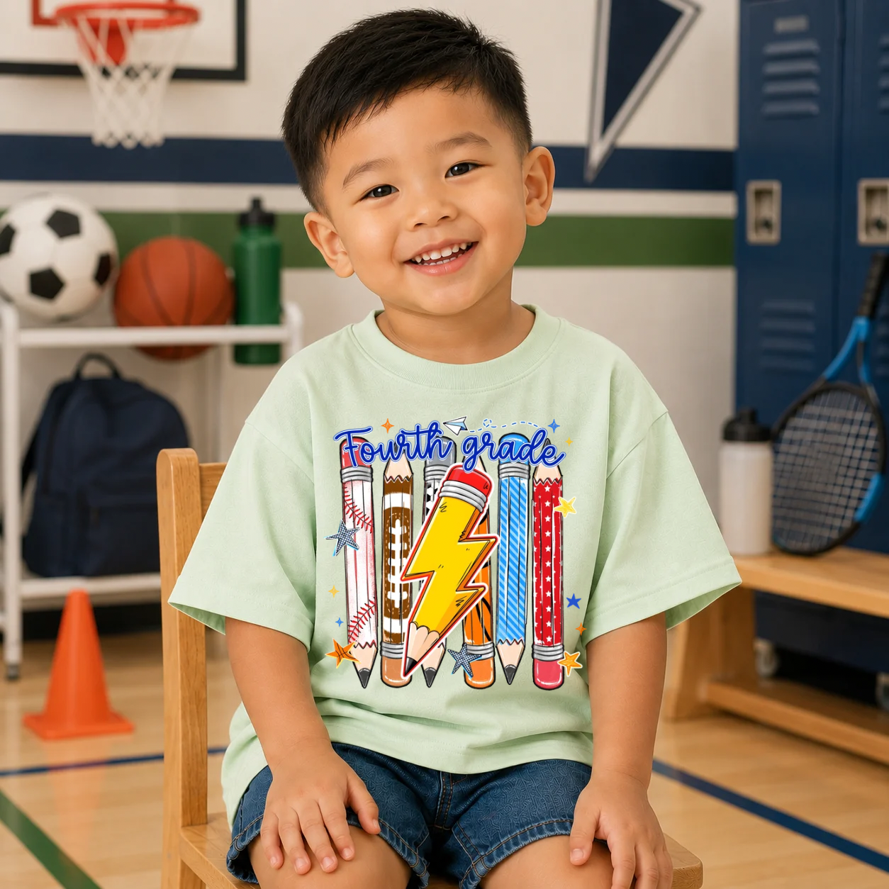PENCIL BOLT FOURTH GRADE - DTF TRANSFER