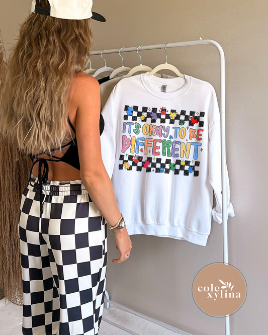 CHECKERED IT’S OK TO BE DIFFERENT - DTF TRANSFER