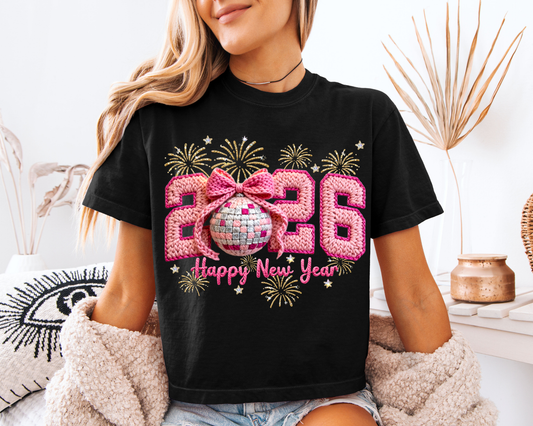 FAUX STITCH 2026 HAPPY NEW YEAR - DTF TRANSFER