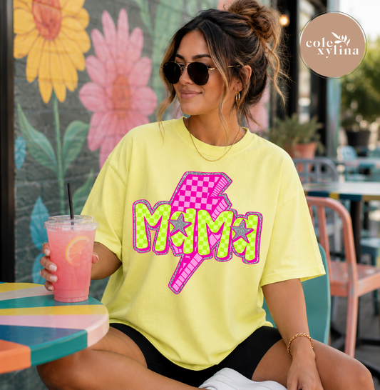 LIME PINK MAMA - DTF TRANSFER