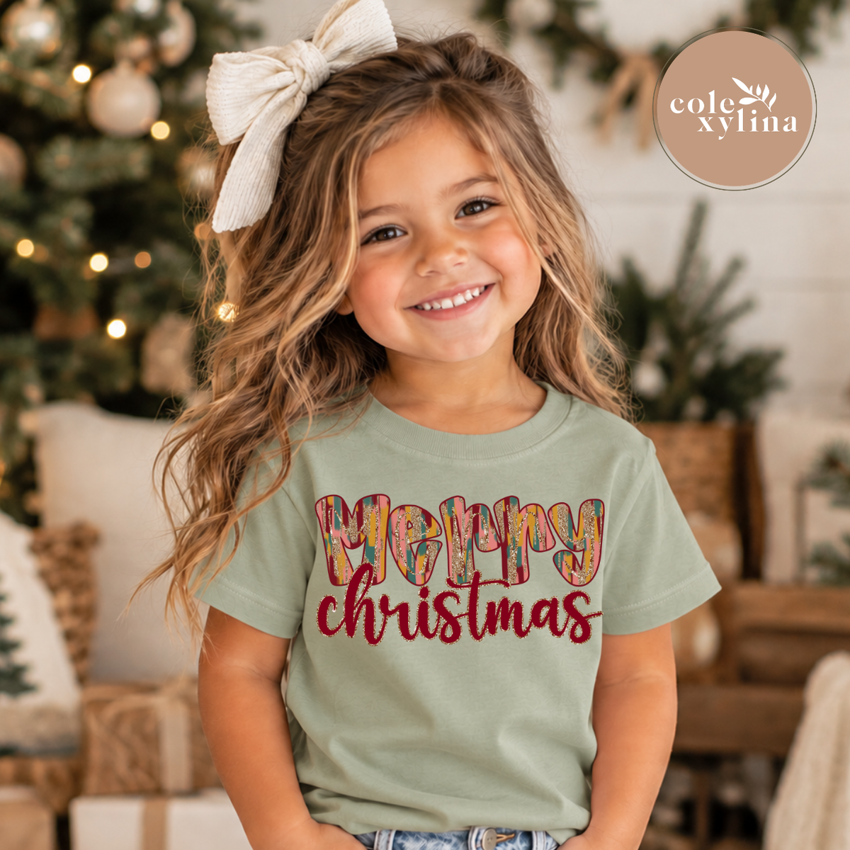 FAUX GOLD MERRY CHRISTMAS - DTF TRANSFER