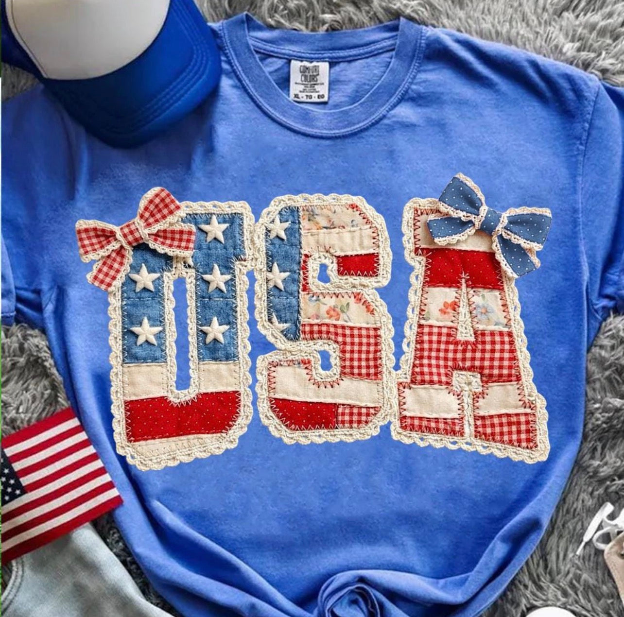 FAUX PATCH MINI COQUETTES USA - DTF TRANSFER