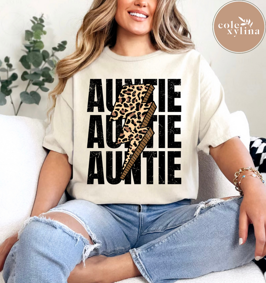 CHEETAH BOLT AUNTIE AUNTIE - DTF TRANSFER