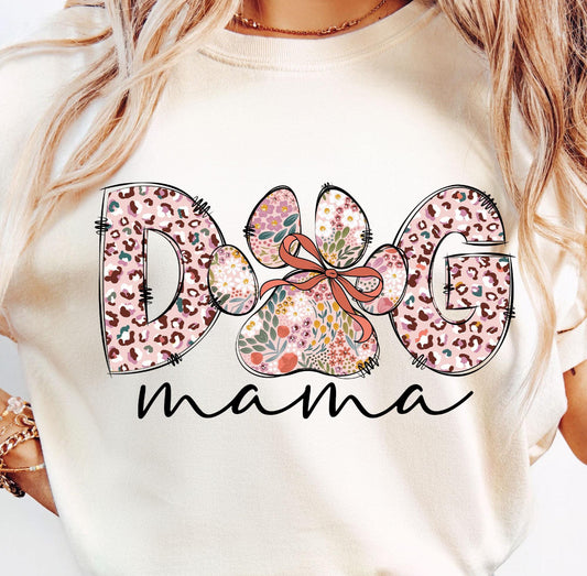 FLORAL CHEETAH DOG MAMA - DTF TRANSFER