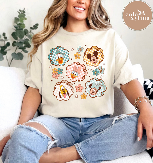 SPRING FLOWER MOUSE FRIENDS - DTF TRANSFER