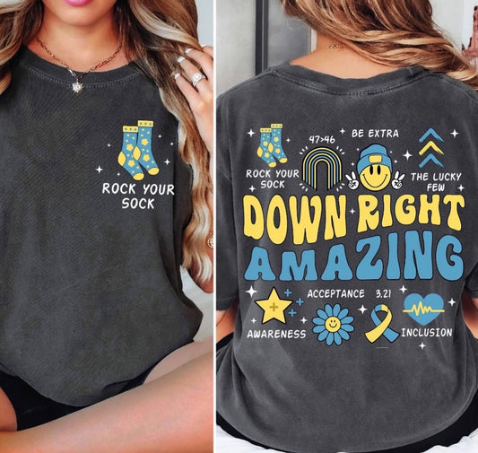 DOWN RIGHT AMAZING A1 (2 PIECES) - DTF TRANSFER