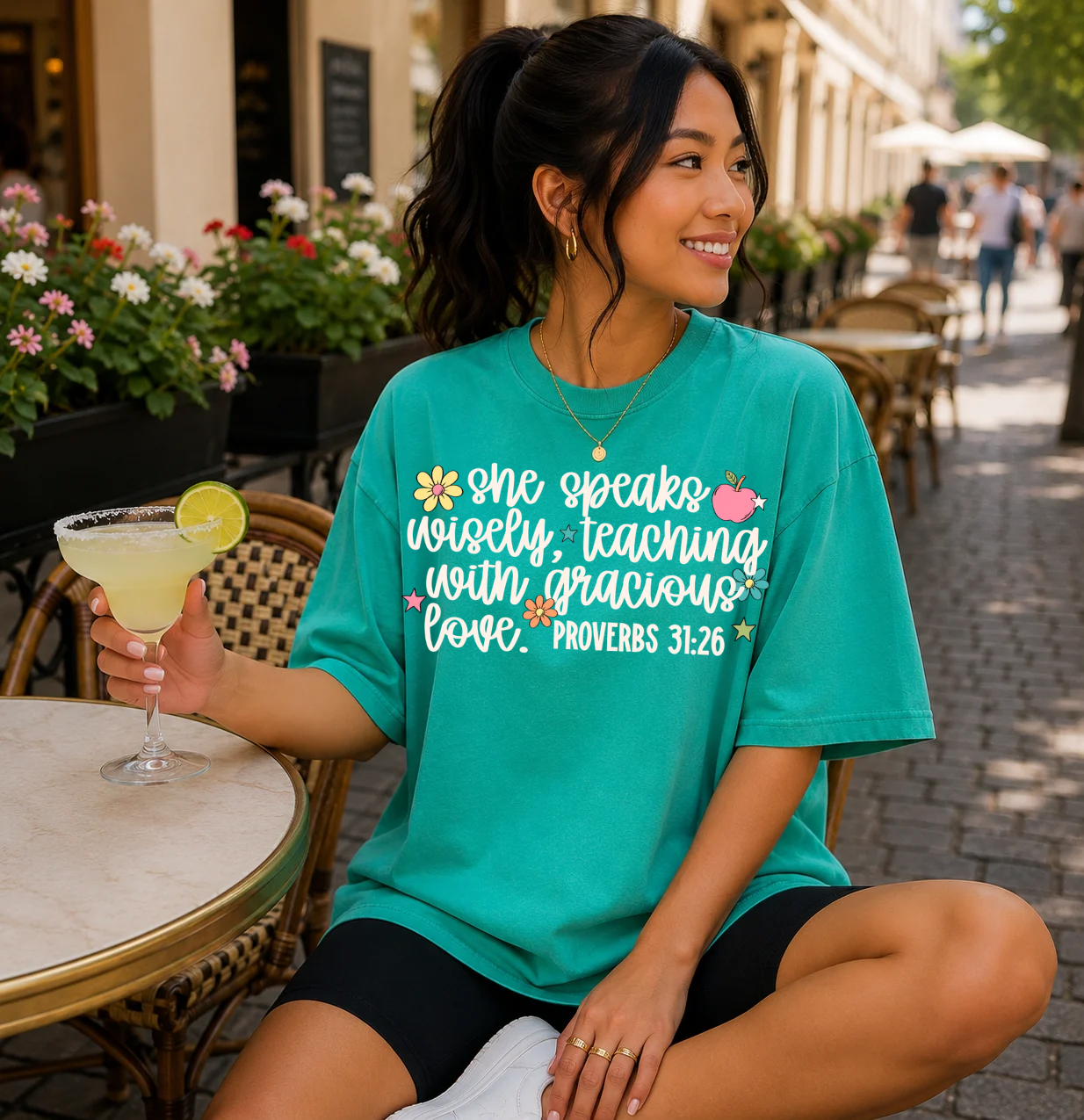 SHE SPEAKS WISELY CREAM - DTF TRANSFER