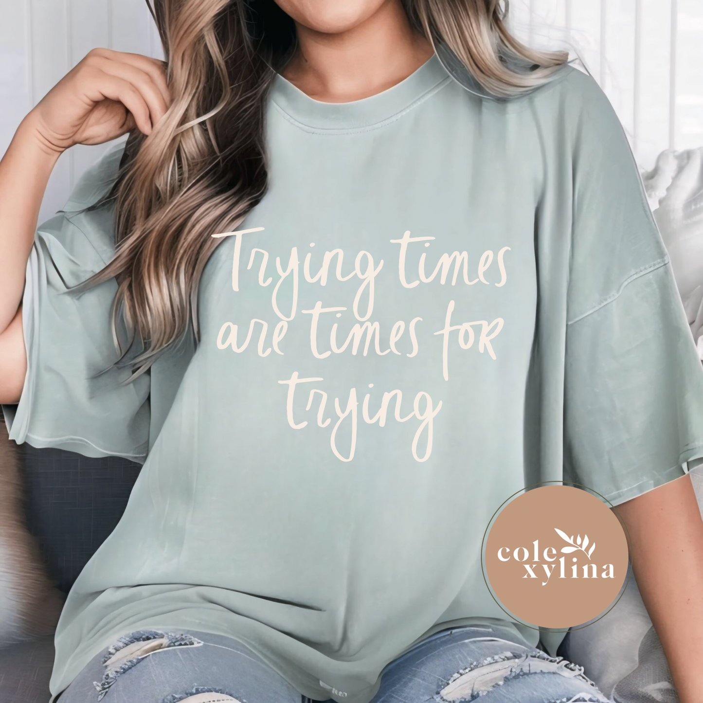 TRYING TIMES ARE TIMES FOR TRYING (2 OPTIONS) - DTF TRANSFER