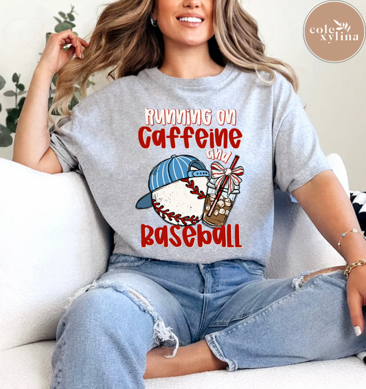 RUNNING ON CAFFEINE AND BASEBALL - DTF TRANSFER