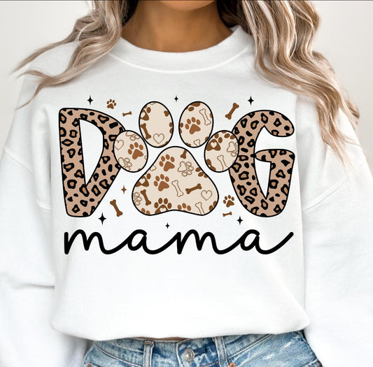 RETRO LEOPARD DOG MAMA - DTF TRANSFER