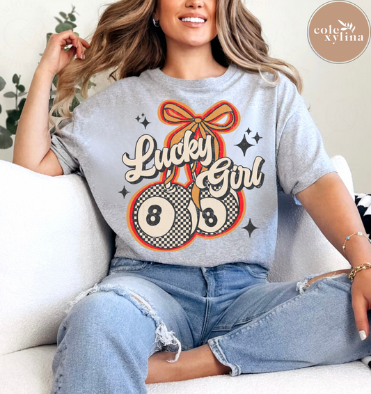 LUCKY GIRL COQUETTE - DTF TRANSFER