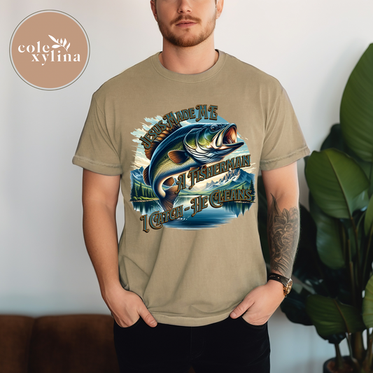 JESUS MADE ME A FISHERMAN - DTF TRANSFER