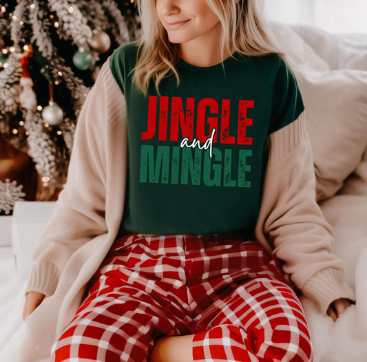 RED & GREEN JINGLE AND MINGLE (2 OPTIONS) - DTF TRANSFER