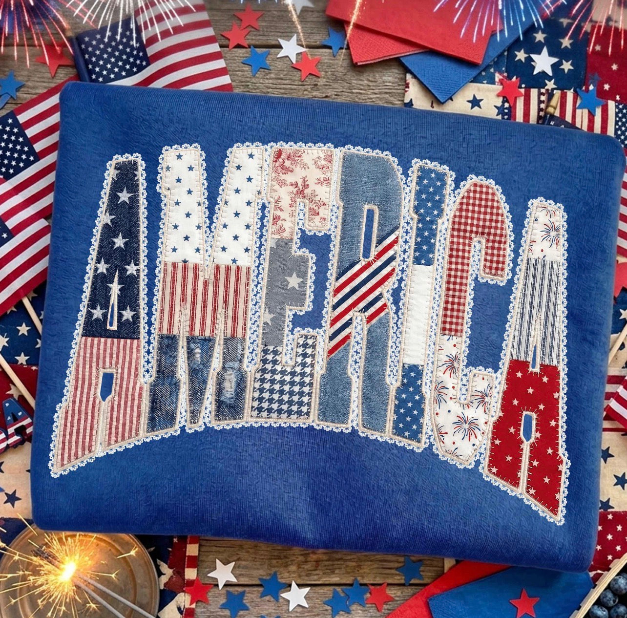 FAUX TRIM AMERICA (2 OPTIONS) - DTF TRANSFER