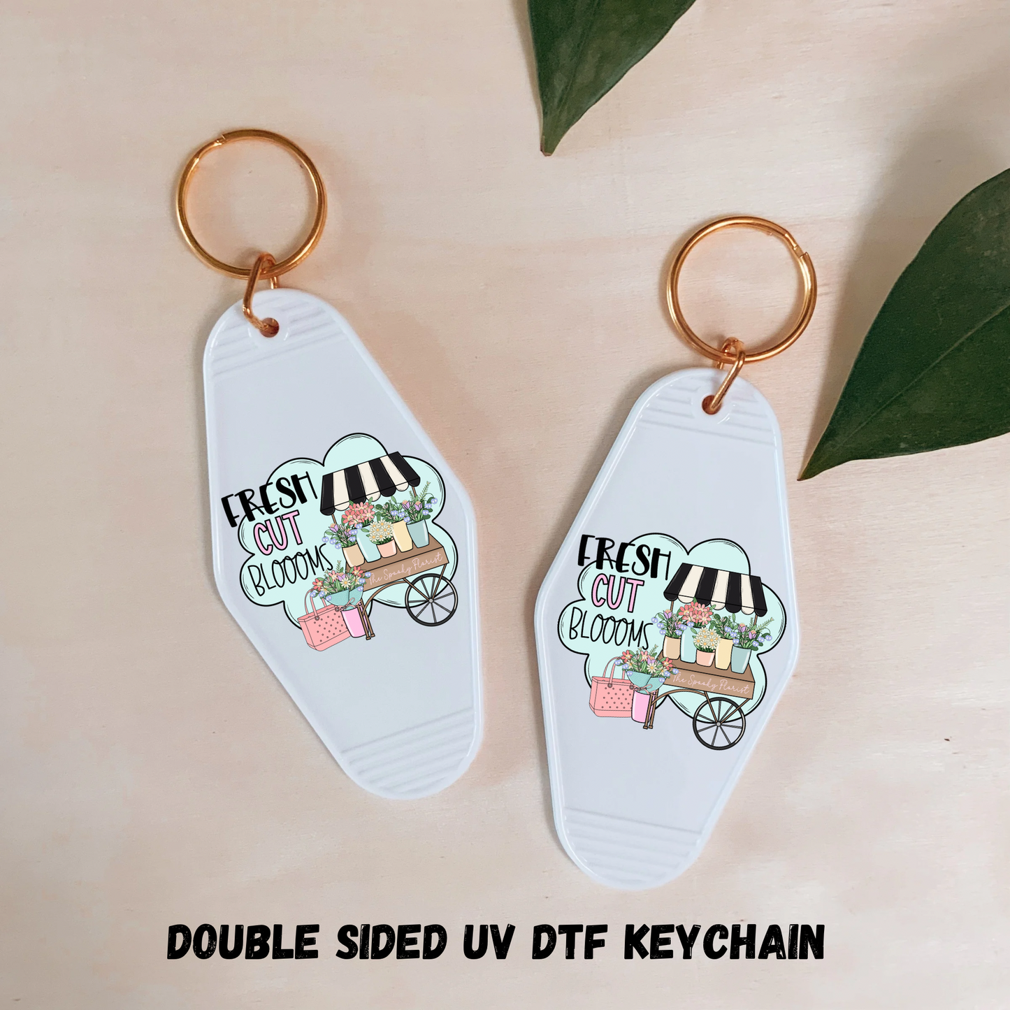 2PK FRESH CUT BLOOMS - UV DTF DOUBLE SIDED KEYCHAIN