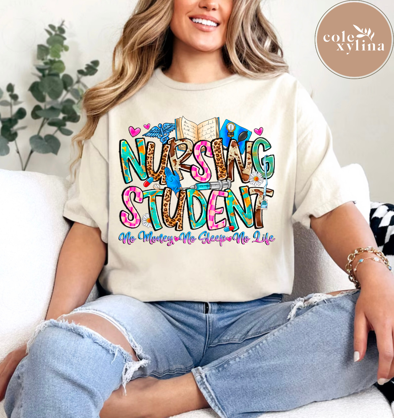 NURSING STUDENT NO MONEY NO SLEEP NO LIFE - DTF TRANSFER