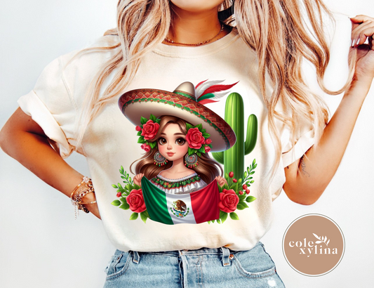 MEXICAN GIRL A1 - DTF TRANSFER