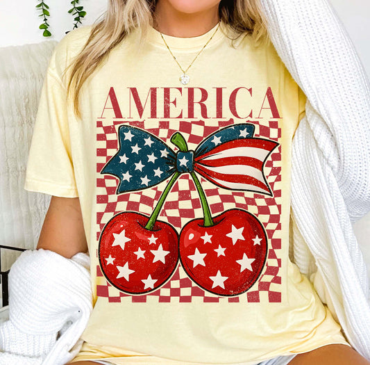 4TH OF JULY CHEERY - DTF TRANSFER
