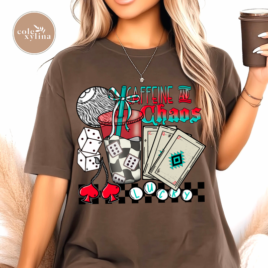 CAFFEINE AND CHAOS - DTF TRANSFER