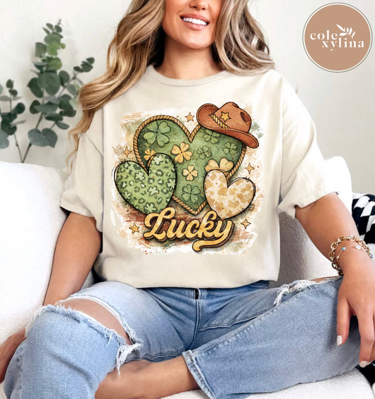 LUCKY WESTERN HEARTS - DTF TRANSFER