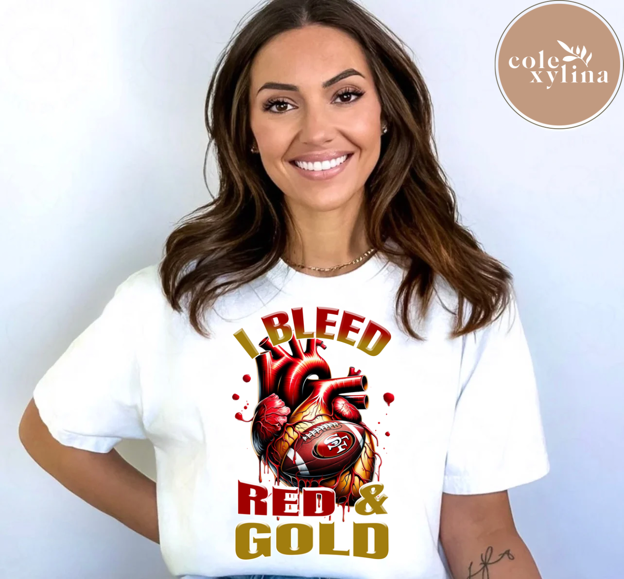 SHIRT - I BLEED RED & GOLD