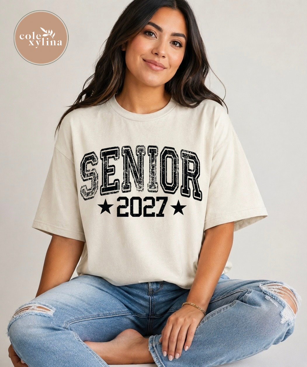 GRUNGE SENIOR 2027 BLACK - DTF TRANSFER
