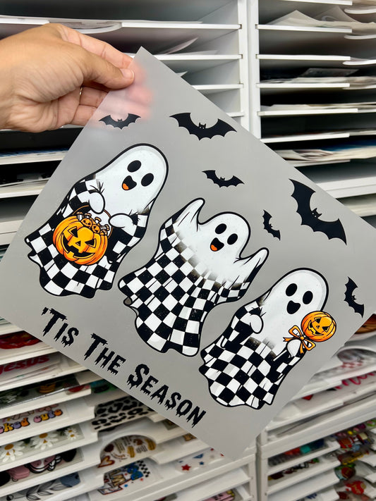 TT CHECKERED GHOST TIS THE SEASON - DTF TRANSFER