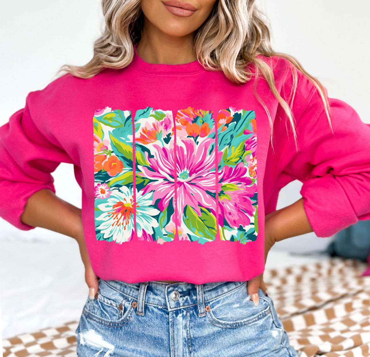 SPRING FLORAL BRUSH STROKES - DTF TRANSFER