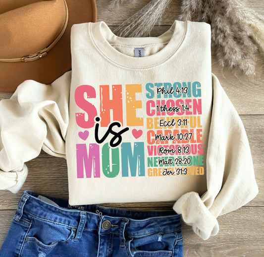 SHE IS MOM - DTF TRANSFER