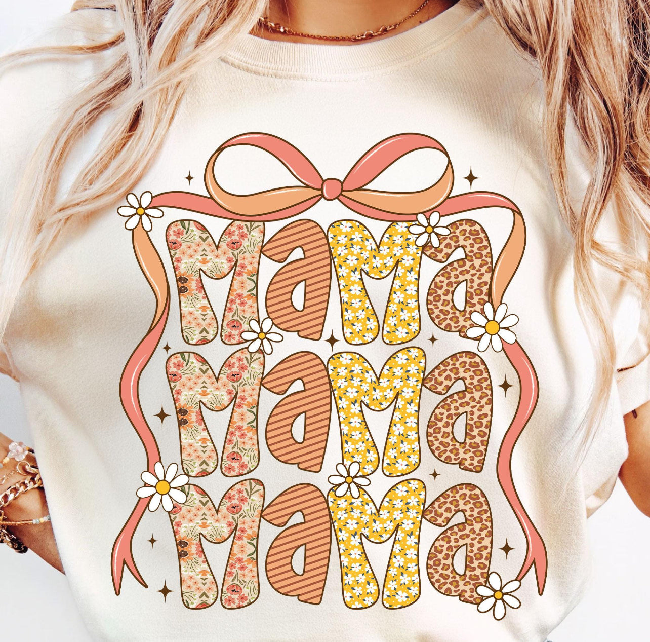 SPRING RIBBON MAMA - DTF TRANSFER