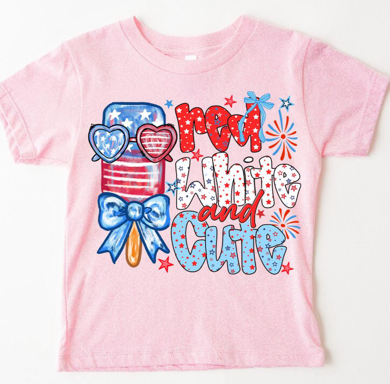 RED WHITE AND CUTE - DTF TRANSFER