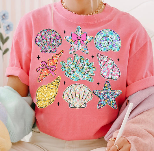 WILD FLOWER SEASHELL - DTF TRANSFER